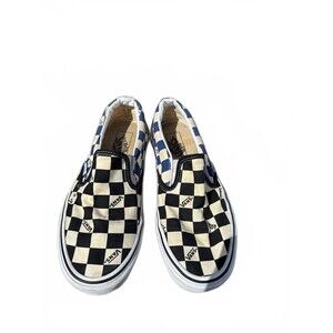 Vans Classic Slip-On Checkerboard Black White Men 8 Women 9.5
